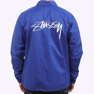 Rare Stussy Spring Coach Jacket Blue Medium